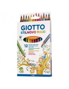 Matite colorate Giotto Stilnovo Maxi in conf. 12 pezzi colori assortiti - F225900
