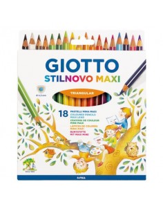 Matite colorate Giotto Stilnovo Maxi in conf. 18 pezzi colori assortiti - F226200