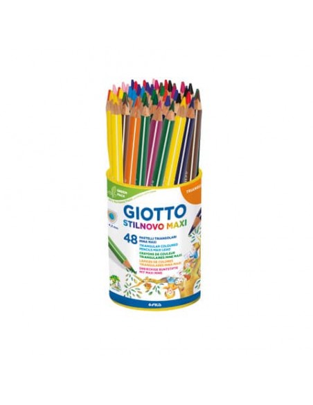 Matite colorate Giotto Stilnovo Maxi in conf. 48 pezzi colori assortiti - F226300