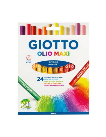 Pastelli ad olio Giotto Maxi in conf. da 24 colori assortiti F293800