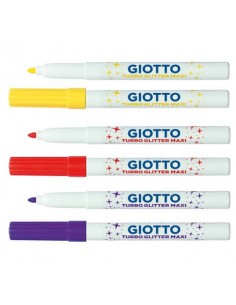Pennarelli Giotto Turbo Maxi in conf. da 6 colori glitterati assortiti F426600