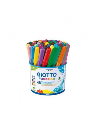 Pennarelli Giotto Turbo Maxi in conf. da 48 colori assortiti F526300