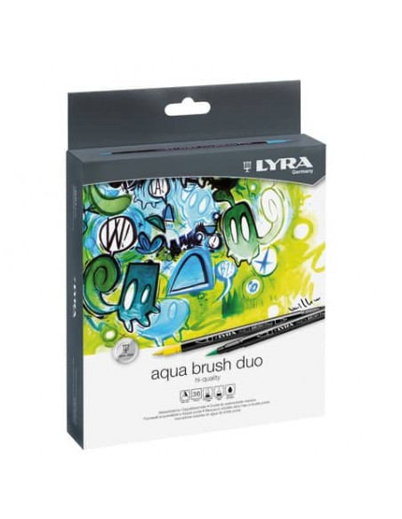Pennarelli Lyra Aqua Brush Duo 36 colori assortiti L6521360