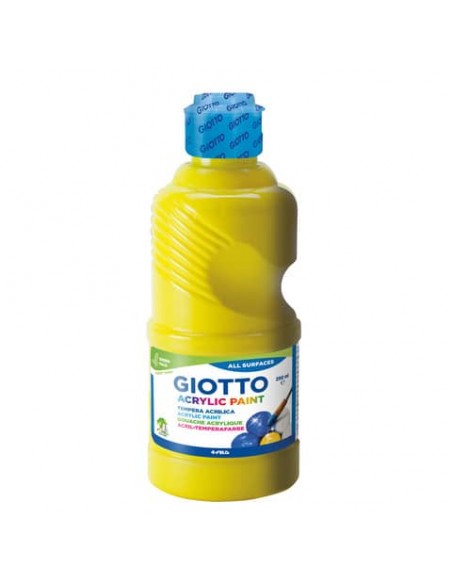 Tempera acrilica Giotto in flacone da 250 ml giallo - F534002
