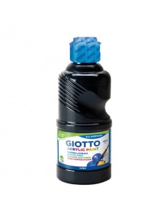 Tempera acrilica Giotto in flacone da 250 ml nero - F534024