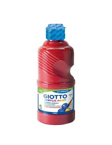 Tempera acrilica Giotto in flacone da 250 ml rosso - F534008