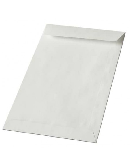 Busta a sacco Blasetti Kraft bianco non gommata 60 g/m2 in conf. 1000 buste 130x180 mm - 311