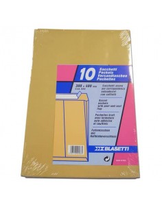 Busta a sacco Blasetti Mondex Avana - 120 g/m2 - in conf. 10 buste - 300x400 mm - 586