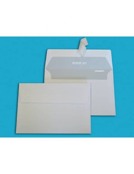 Busta bianca con lembo Blasetti Strip 80 g/m2 in conf. da 500 buste 114x162 mm 007