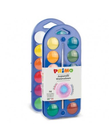 Acquerelli Primo Ø 25 mm in conf. da 24 colori assortiti - 111A24B