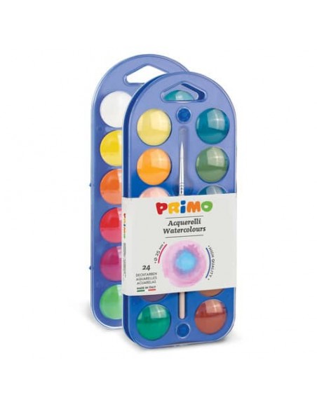 Acquerelli Primo Ø 25 mm in conf. da 24 colori assortiti - 111A24B