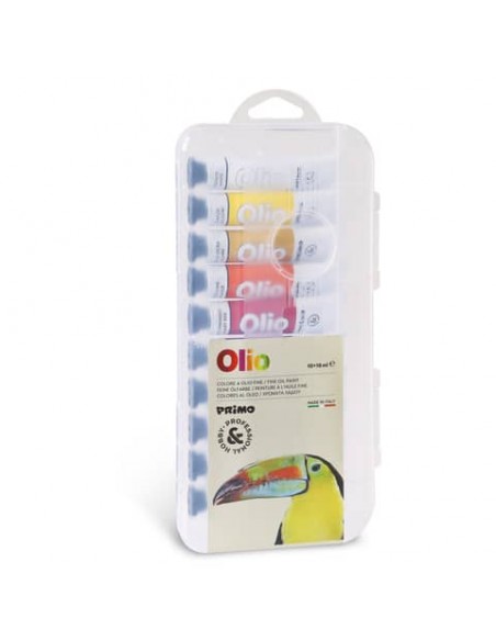 Colore a olio fine Primo in tubetto 18 ml - conf. da 10 colori assortiti - 425TO10P