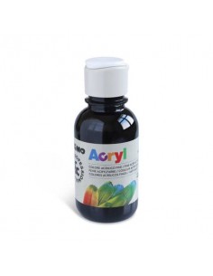 Colore acrilico Primo in bottiglia PET con tappo dosatore 125 ml - 800 nero - 402TA125800
