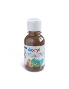 Colore acrilico Primo in bottiglia PET con tappo dosatore 125 ml - 745 ombra naturale - 402TA125745