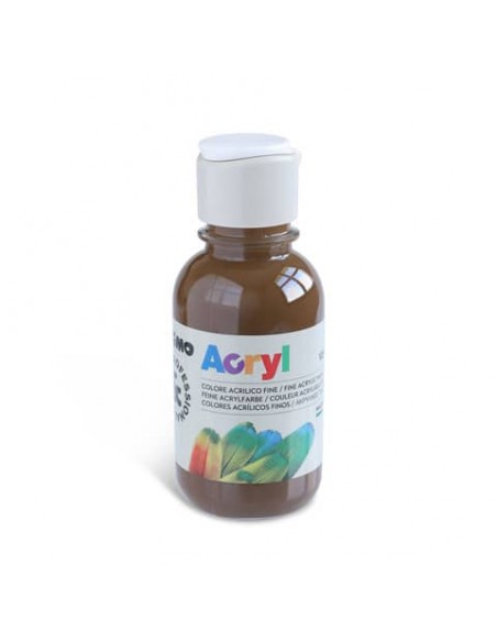 Colore acrilico Primo in bottiglia PET con tappo dosatore 125 ml - 745 ombra naturale - 402TA125745