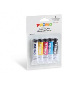 Tempera 12 ml - blister 5 tubetti - Primo colori assortiti - 442T5BL