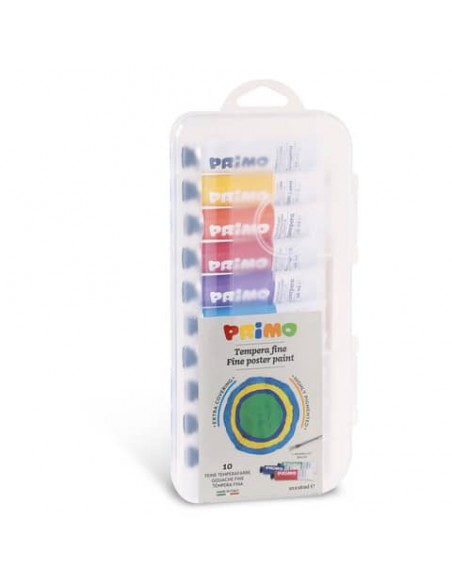 Colori a tempera Primo 18 ml conf. 10 - colori assortiti 744T10GAP