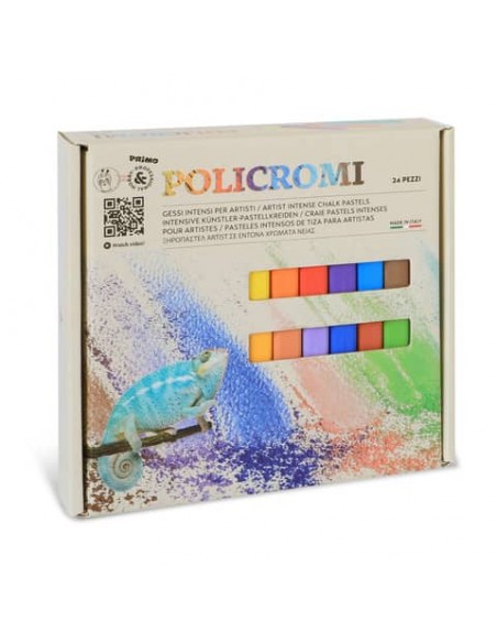 Gessi policromi per artisti Primo in conf. da 24 colori assortiti - 021GC24I