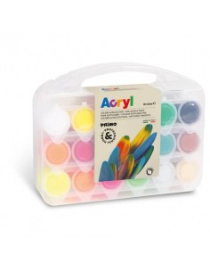 Valigetta colori acrilici Hobby Primo in conf. da 18 colori assortiti + accessori 416TB18ASP