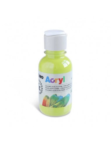 Colore acrilico Primo in bottiglia PET con tappo dosatore 125 ml - 600 verde chiaro - 402TA125600