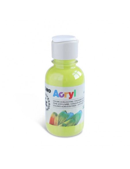Colore acrilico Primo in bottiglia PET con tappo dosatore 125 ml - 600 verde chiaro - 402TA125600
