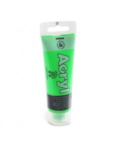 Colore acrilico Primo in bottiglia PET con tappo dosatore 75 ml - 610 verde fluo - 420TAF75610
