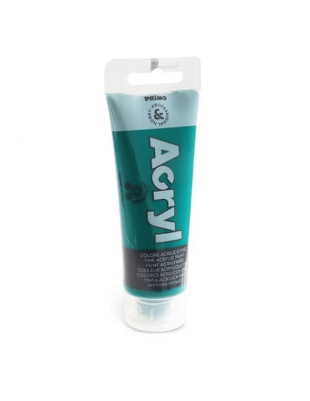 Colore acrilico Primo in bottiglia PET con tappo dosatore 75 ml - 641 verde smeraldo - 420TA75641