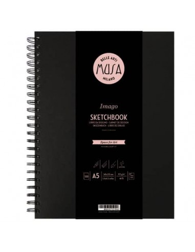 Blocco con spirale Imago SKETCH Musa 100 pagine 105 g formato A5 MU124595