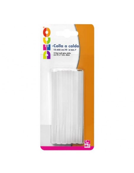 Colla stick a caldo Deco in conf. da 12 pz 7 mm x 10 cm T705M