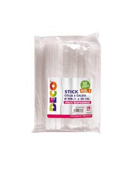 Colla stick a caldo Deco in conf. da 50 pz 11 mm x 20 cm T705A/1000