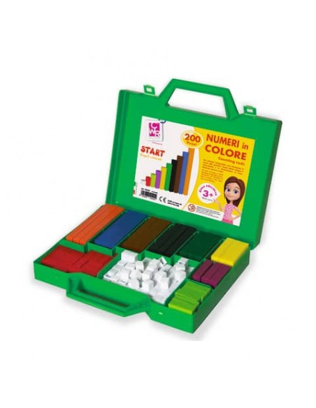 Valigetta regoli colorati CWR 10 misure e 10 colori - conf. 200 pezzi - 10222