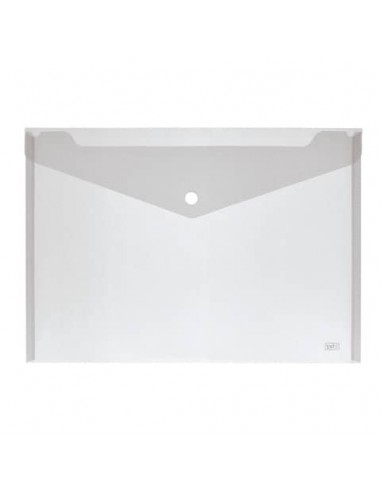 Buste con bottone Lebez orizzontale in conf. da 12 pezzi - formato A4 - trasparenti - 2192-T