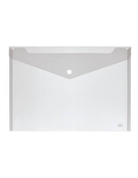 Buste con bottone Lebez orizzontale in conf. da 12 pezzi - formato A4 - trasparenti - 2192-T
