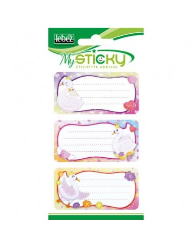 Etichette adesive scuola Lebez MySticky soggetto girl - fantasie assortite - A4089