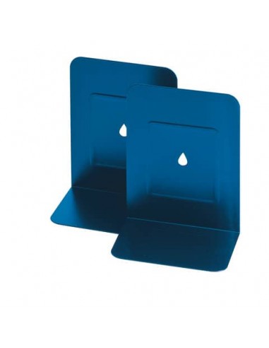 Reggilibri in metallo Lebez in conf. da 2 pezzi - blu - 088-BL