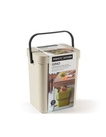 Pattumiera per rifiuti organici Perfetto capienza 5 L ''GINO'' ghiaccio 29102