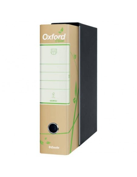Registratore protocollo Esselte Oxford Green con custodia 23x33 cm 100% carta riciclata dorso 8 cm - 397850501