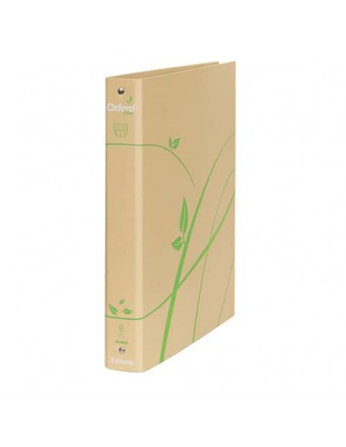 Raccoglitore ad anelli Esselte Oxford Green D30 f.to 22x30 cm 100% carta riciclata avana - 397850502