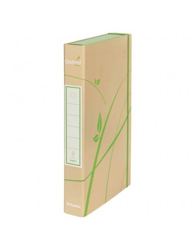 Cartella portaoggetti con elastico Esselte Oxford Green A4 100% carta riciclata dorso 4 cm - 397850503