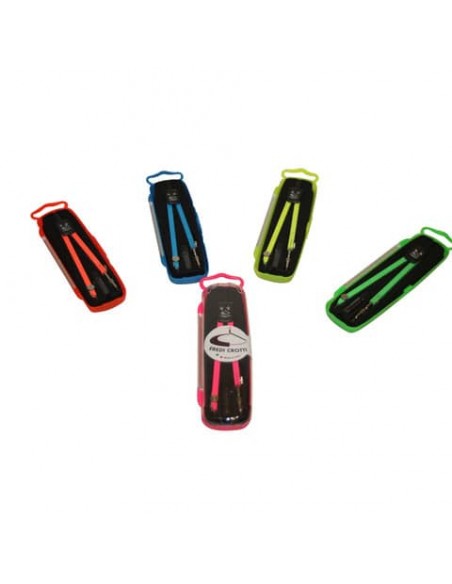 Compasso scolastico Eredi Crotti 2 accessori - conf. 5 colori assortiti fluo - 223F