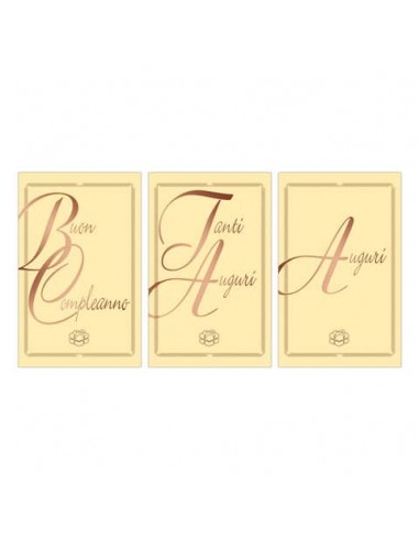 Biglietti Biembi Midi Da Vinci Compleanno e Auguri 9x14 cm conf. 18 pz assortiti avorio - BXBDKTC10