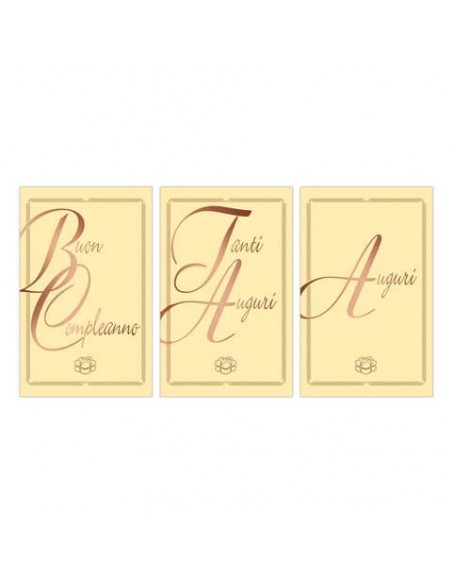 Biglietti Biembi Midi Da Vinci Compleanno e Auguri 9x14 cm conf. 18 pz assortiti avorio - BXBDKTC10