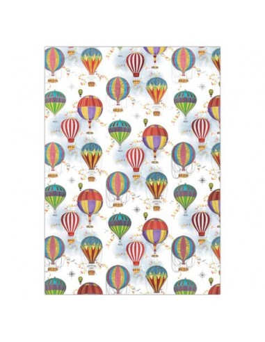 Carta regalo Biembi Premium Mongolfiere a fogli estesi 70x100 cm in conf. da 5 - BCVDKTC37