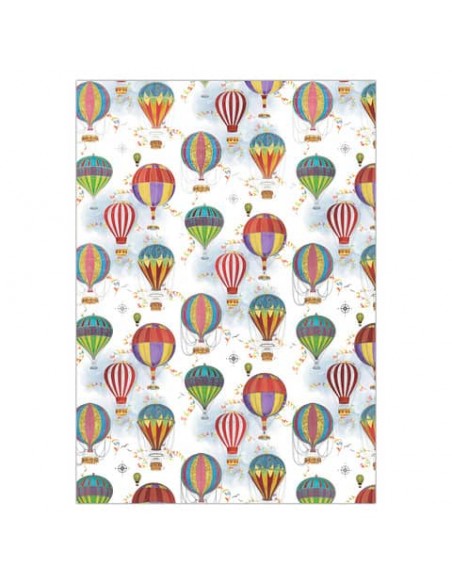 Carta regalo Biembi Premium Mongolfiere a fogli estesi 70x100 cm in conf. da 5 - BCVDKTC37