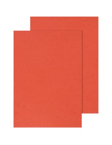 Copertina per rilegatura Q-Connect A4 250 g/m² rosso goffrato Conf. 100 pezzi - KF00499