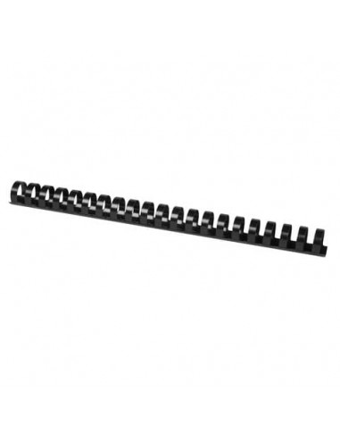 Spirali in PVC per rilegatura Q-Connect 22 mm - colore nero - conf. 50 pezzi - KF32116
