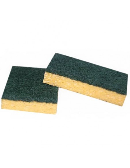 Spugne in cellulosa forte e abrasiva Pippo 11x7x H.2 cm - conf. 2 pezzi - NP1820