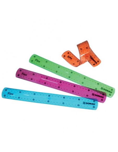 Righello trasparente Donau flex assortito 30 cm 322141099