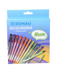 Set 12 penne gel Donau colori neon assortiti 322262