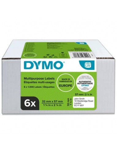 Etichette multiuso DYMO LW bianche conf. 6 pezzi da 1000 etichette 57x32 mm 2093094
